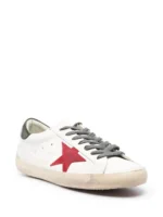 Golden Goose Super-Star with red suede star and green leather heel tab - Image 2