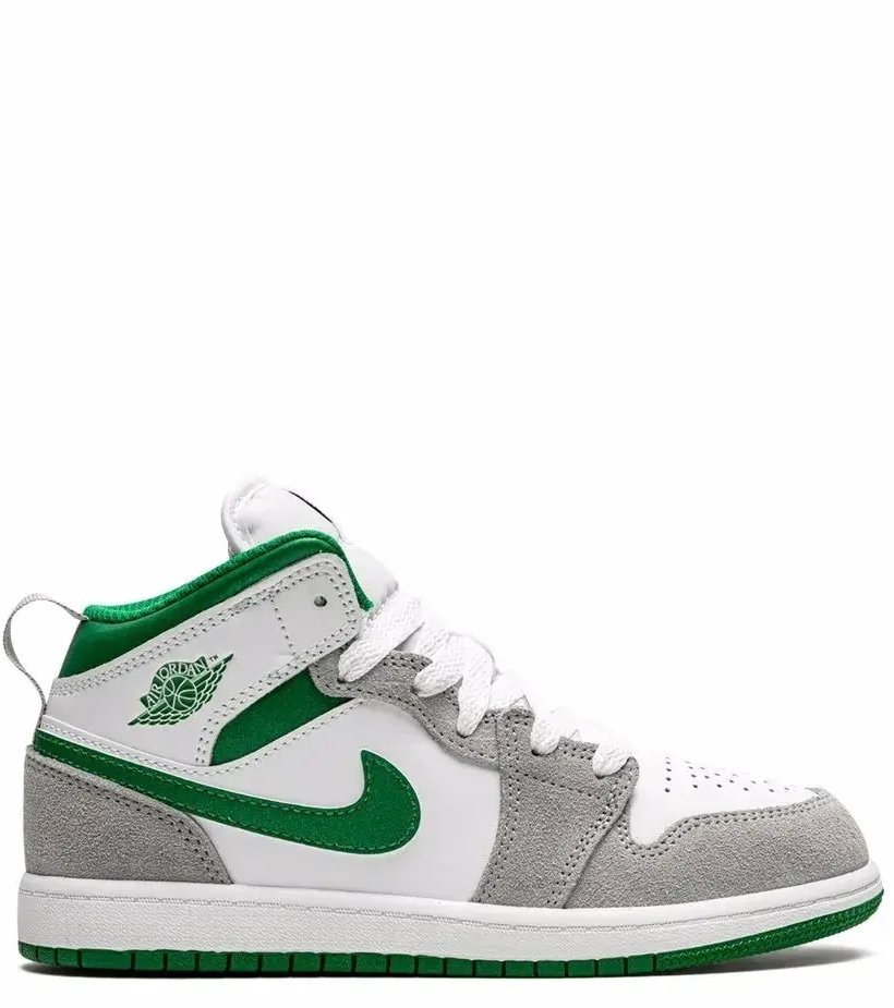 IMG_5334.jpeg Air Jordan 1 Mid SE "Grey Green “ Kids - Image 1