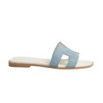 Hermes Oran sandal Bleu Clair