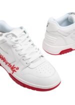 OFF-WHITE Out Of Office "OOO" Low Tops For Walking White Red SS22 - Image 3