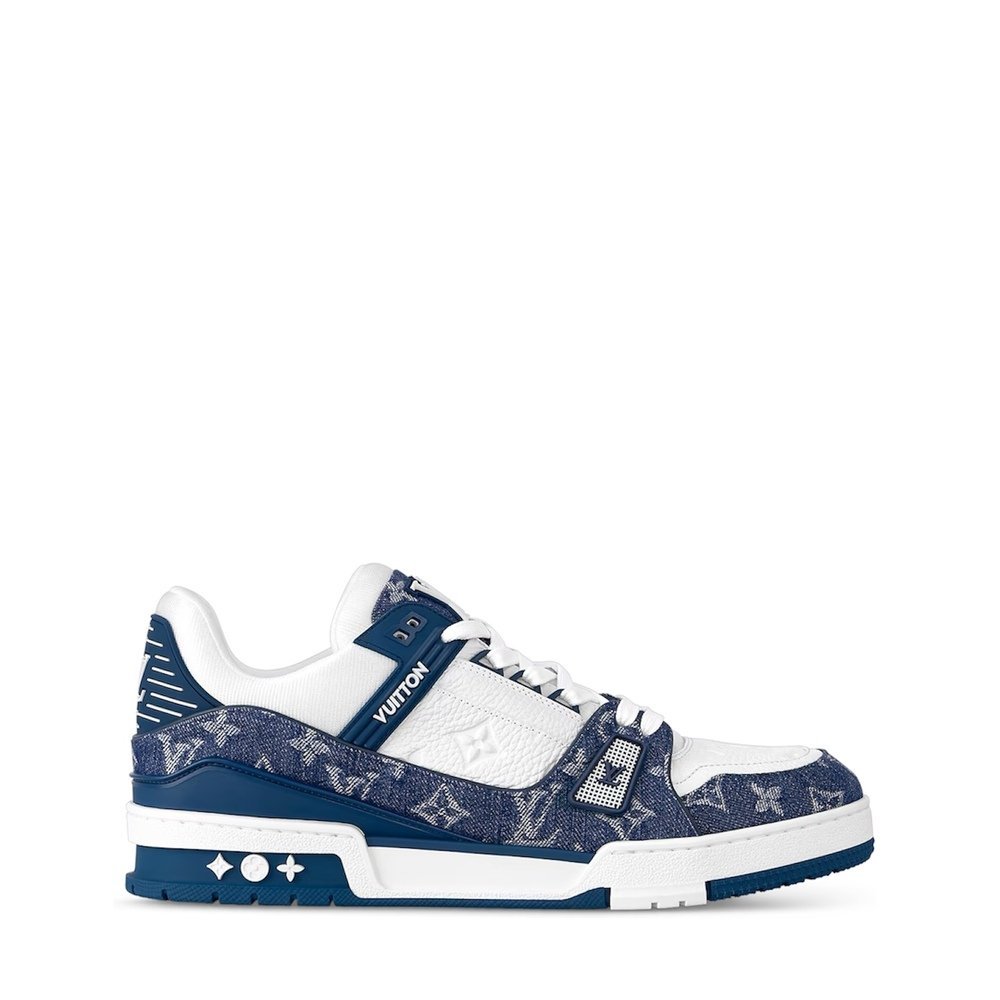 Photoroom_20250627_232647-2.jpeg Louis Vuitton LV Trainer Monogram Denim White Blue - Image 1