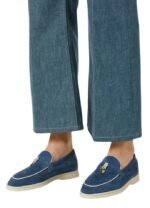 Loro Piana Summer Charms Walk Loafer Suede Ocean Heart - Image 6