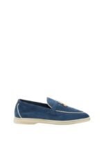 Loro Piana Summer Charms Walk Loafer Suede Ocean Heart