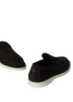 Loro Piana Summer Walk Loafer Suede Black - Image 4