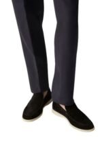 Loro Piana Summer Walk Loafer Suede Black - Image 5