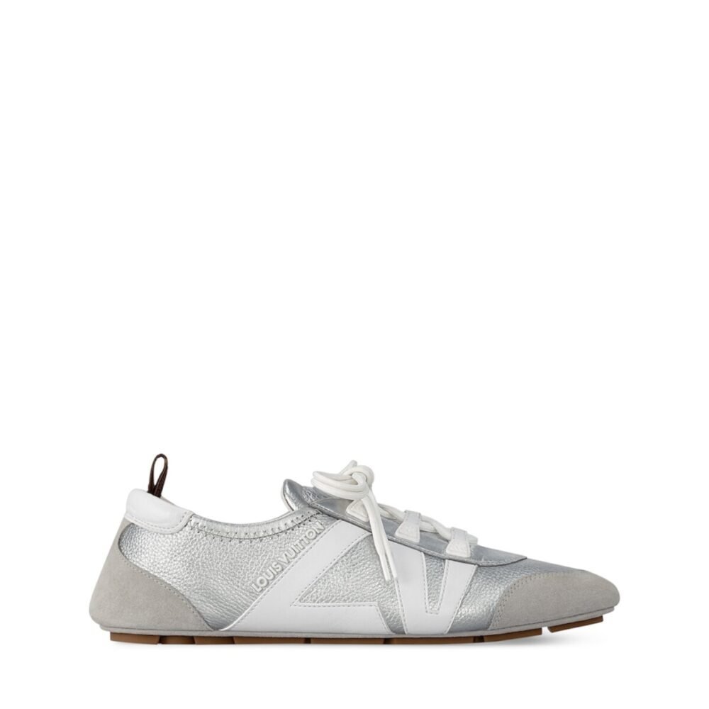 Photoroom_20250804_065909.jpg Louis Vuitton LV Sneakerina Metallic Grained Silver - Image 1