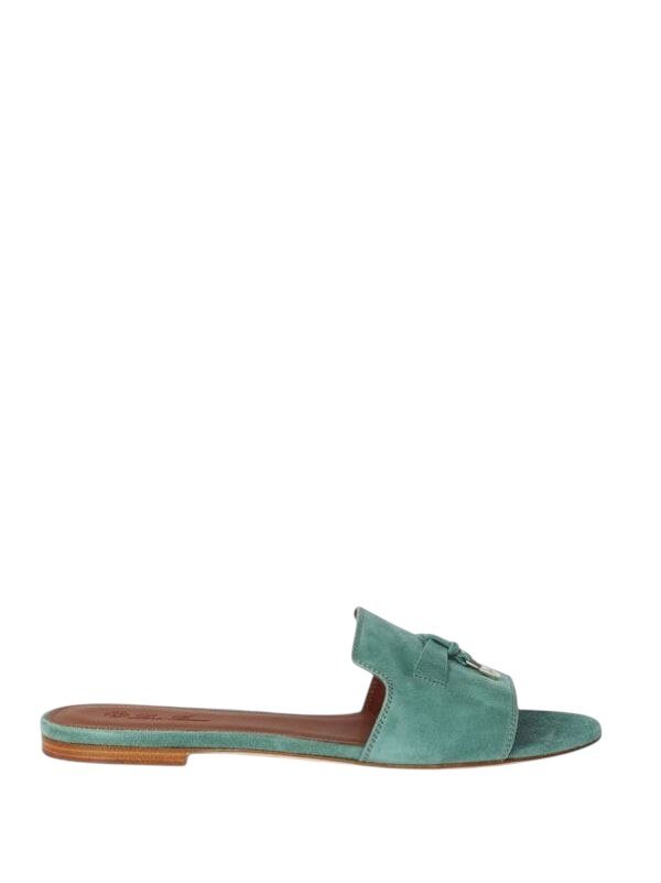 Photoroom_20250818_010234.jpg Loro Piana Summer Charms Sandal Green Sap - Image 1