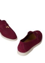 Loro Piana Summer Charms Walk Loafer Suede Bright Amaranth - Image 4
