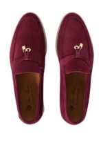 Loro Piana Summer Charms Walk Loafer Suede Bright Amaranth - Image 3