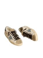 Golden Goose Super-Star in nappa leather with light blue suede star and gray leather heel tab - Image 2