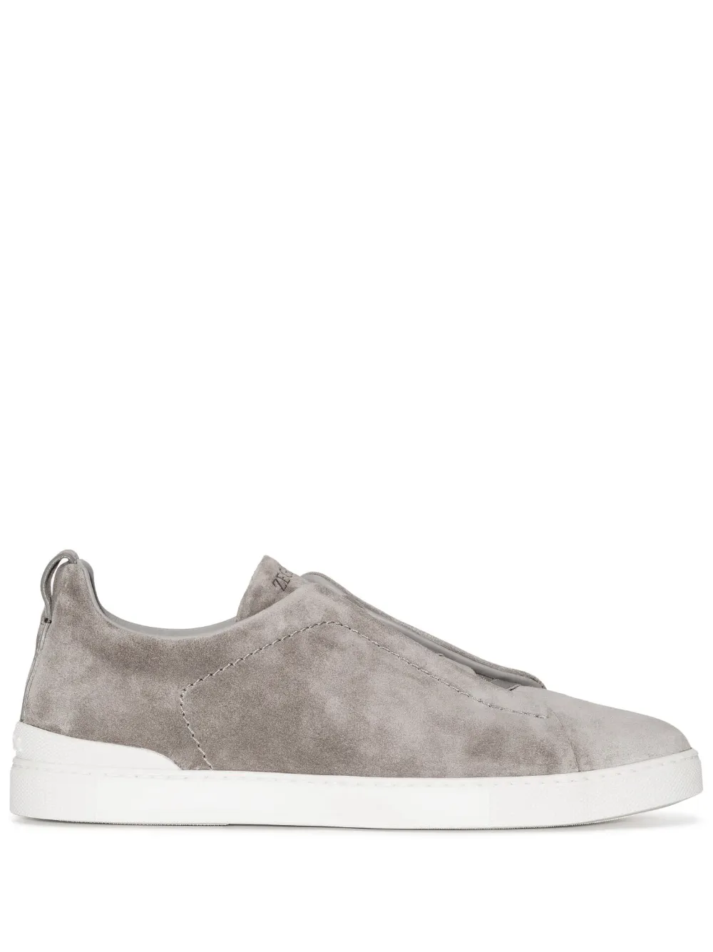 17986601_46944496_1000.jpg.webp Zegna GREY MÉLANGE SUEDE TRIPLE STITCH SNEAKERS - Image 1