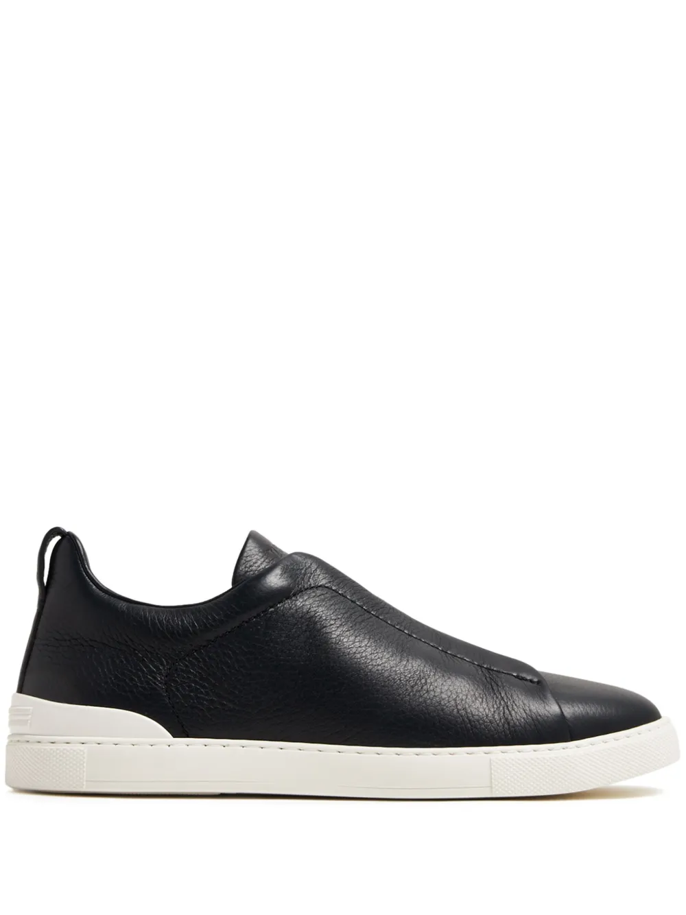 22699162_53182969_1000.jpg.webp Zegna BLACK DEERSKIN TRIPLE STITCH SNEAKERS - Image 1