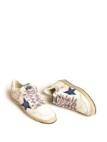Golden Goose Ball Star in nappa leather blue suede star platinum - Image 2