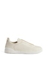 Zegna WHITE TRIPLE STITC SECONDSKIN SNEAKERS