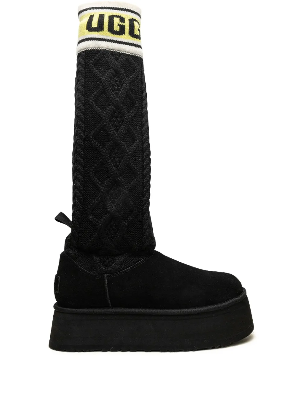 27668045_57586855_1000.jpg.webp UGG Classic Sweater Letter Boot Black - Image 1