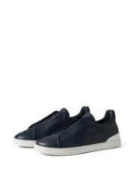 Zegna BLUE TRIPLE STITCH SECONDSKIN SNEAKERS - Image 2