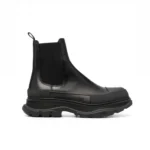 Alexander McQueen Tread Slick Ankle Boot Black Silver