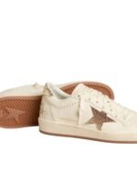Golden Gosse Women’s Ball Star in white leather crystal star metallic - Image 3