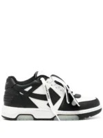 OFF-WHITE Out Of Office OOO Low Tops White Black White