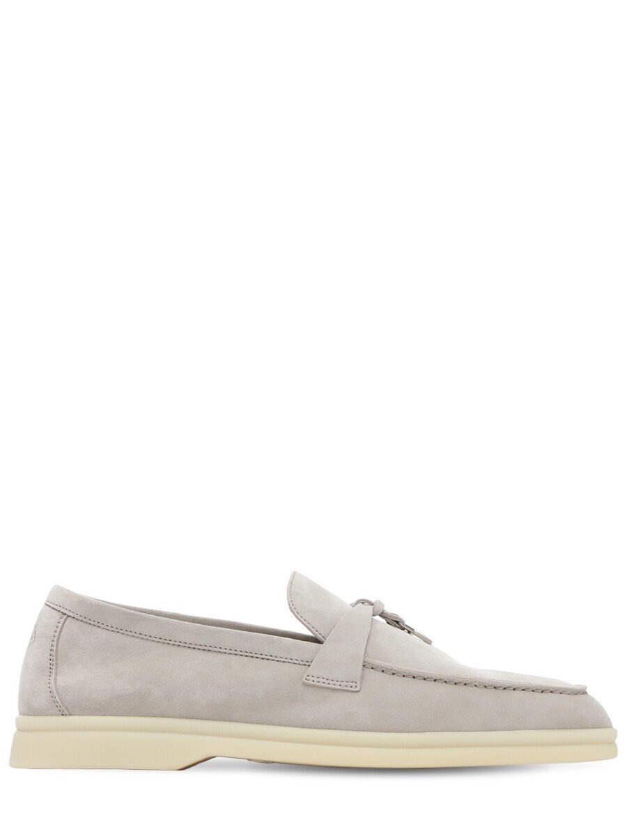 IMG_8818.jpg Loro Piana Summer Charms Walk Loafer Suede Pearl Grey - Image 1