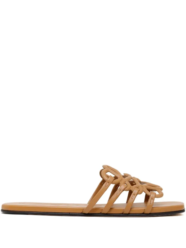 IMG_9289.webp Loewe Petal Anagram slide Camel in soft calfskin - Image 1