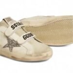 Golden Goose Old School ith silver glitter star and ice-gray suede tongue - Image 4