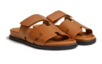 Hermes Chypre Sandal Brown Leather - Image 2
