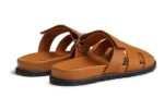 Hermes Chypre Sandal Brown Leather - Image 3
