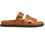 Hermes Chypre Sandal Brown Leather
