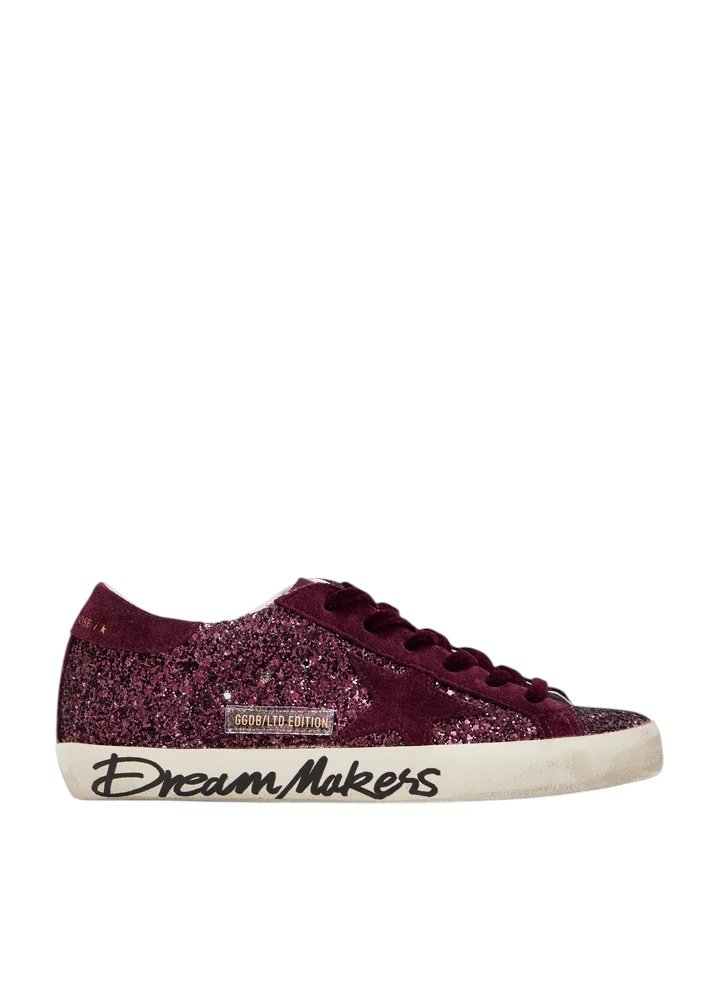 gwf00101.f007930.40519_1.jpg Golden Gosse BURGUNDY SUEDE STAR SUPER-STAR - Image 1
