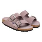 Birkenstock Arizona Soft Footbed Suede Leather Faded Purple Tonal - Image 2