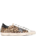Golden Gosse Women's Super-Star in leopard print leather