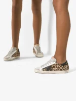 Golden Gosse Women's Super-Star in leopard print leather - Image 2