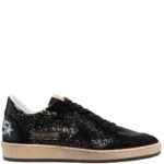 Golden Gosse Ball Star in Black glitter with suede
