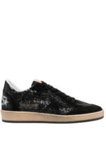 Golden Gosse Ball Star in Black glitter with suede