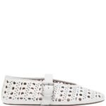 Alaïa Ballet Flats In Vienne Lambskin White