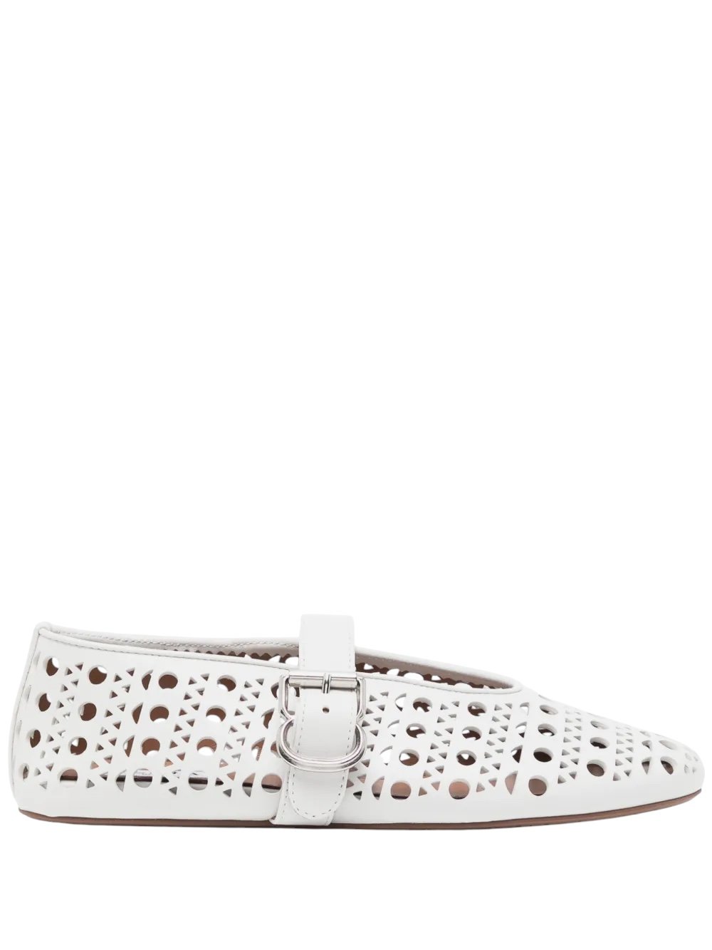 22381352_52607115_1000.jpg.jpg Alaïa Ballet Flats In Vienne Lambskin White - Image 1