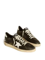 Golden Goose Ball Star in dark blue suede with leather star and heel tab - Image 2