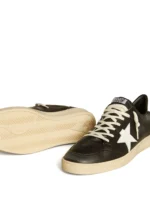 Golden Goose Ball Star in dark blue suede with leather star and heel tab - Image 3