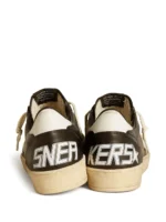Golden Goose Ball Star in dark blue suede with leather star and heel tab - Image 4