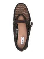 Alaïa Ballet Flats In Fishnet Black - Image 4