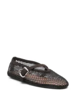 Alaïa Ballet Flats In Fishnet Black - Image 2