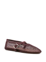 Alaïa Ballet Flats In Fishnet Garnet Red - Image 2