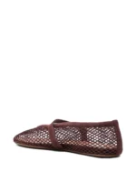 Alaïa Ballet Flats In Fishnet Garnet Red - Image 3