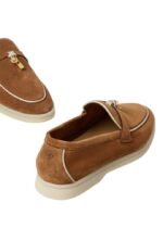 Loro Piana Summer Charms Walk Loafer Suede Colour Vicuna - Image 5