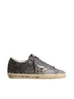 Golden Gosse Super Star with glitter upper and silver metallic leather star