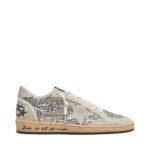 Golden Gosse Ball Star in silver glitter with ice-gray suede inserts