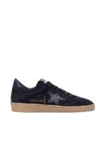 Golden Gosse Ball Star in dark blue suede with dark blue glitter star