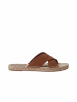 Zegna Dark Foliage Suede Espadrille Sandals