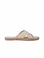 Zegna Off White Suede Espadrille Sandals